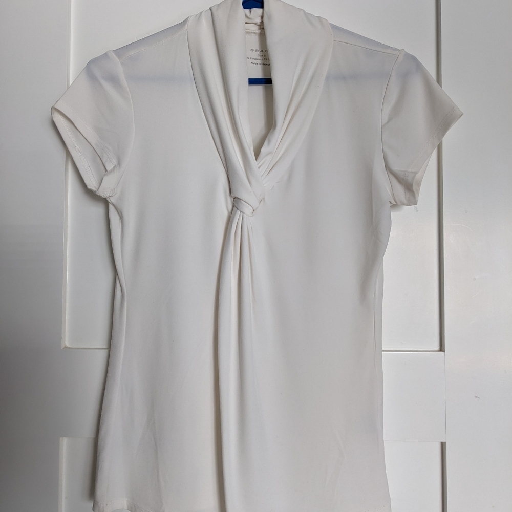 White knotted top